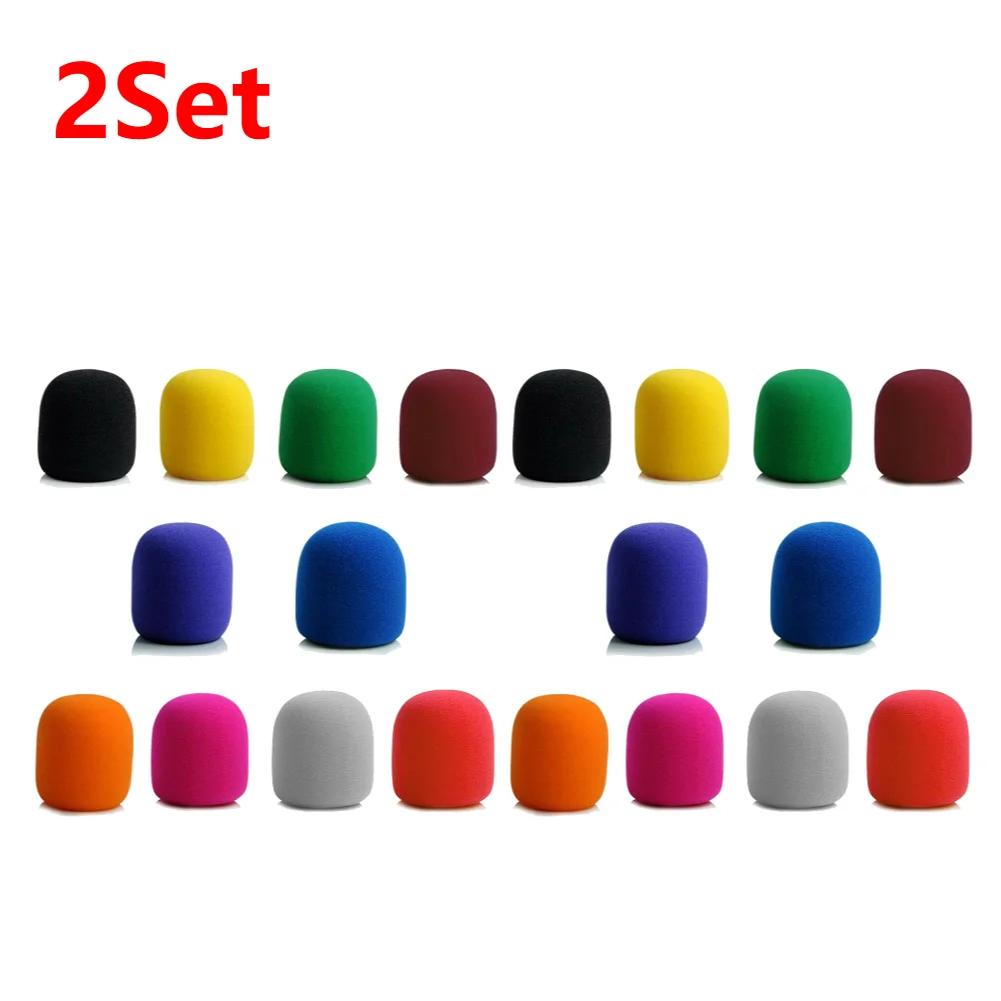 100/10PCS Mic Sponge Covers 10/1Set Anti-Spray Karaoke DJ Mic Foam Protective Sleeves 10 Colors Wireless Microphone Pop Filters