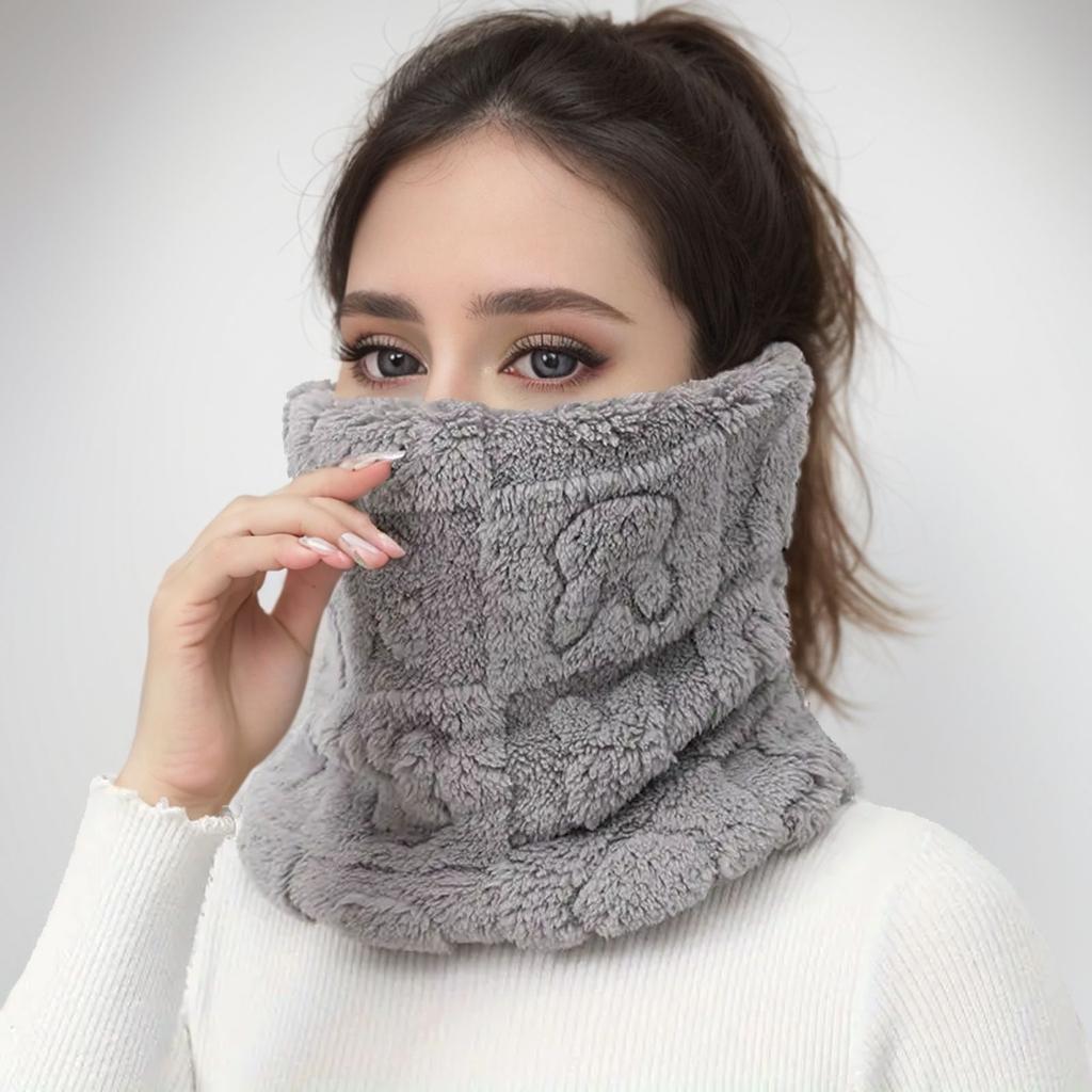 Solid Color Plush Scarf Solid Color Soft Scarf Cute Cold Resistant Neck Warm Skiing