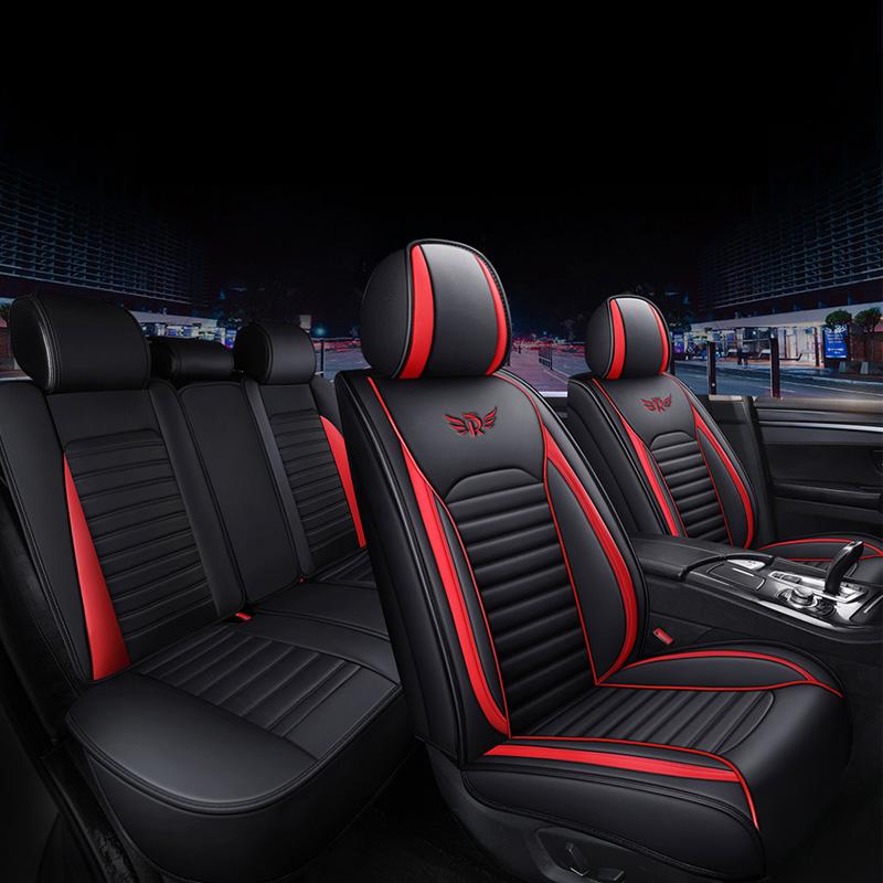 Leather Car Seat Cover For Ford Focus 2 MK1 MK3 Mondeo MK4 Fiesta MK7 Fusion Kuga Ranger Explorer 5 Ka Figo