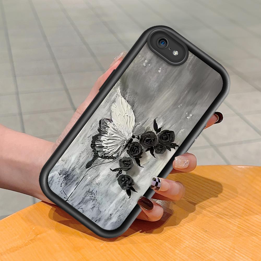 Soft Silicone Square Ladder Printing Pattern Phone Casing Full Cover Camera Shockproof Protection Rubber Case for iPhone Infinix Tecno OnePlus