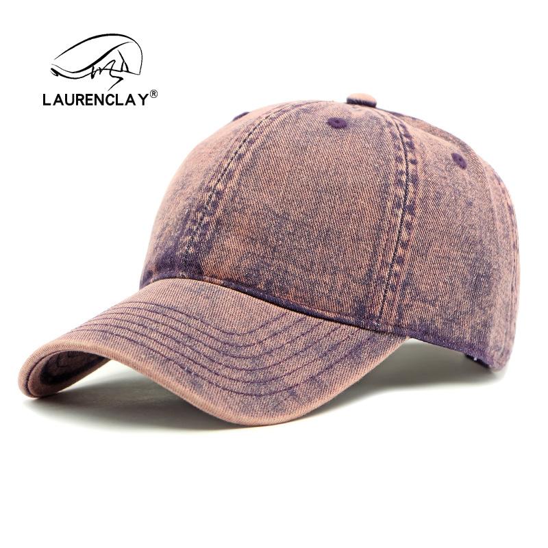 Stylish and simple light board cap women's washed denim baseball cap soft top outdoor sun hat men