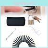 Set Lock 24pcs Pick Tools Transparent Padlock Locksmith Training Tool Padlock