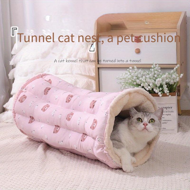 Winter Warm Cat Mat Tunnel Cat Bed Cat Toy Nest Sleeping Mat Closed Cat Mat Pet Dual-purpose Nest Mat Four Seasons Universal