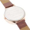 Fieldwork Women's Analog Watch, Ripia, Pink Gold with Floral Pattern and Leather Strap, Brown, GY045-4