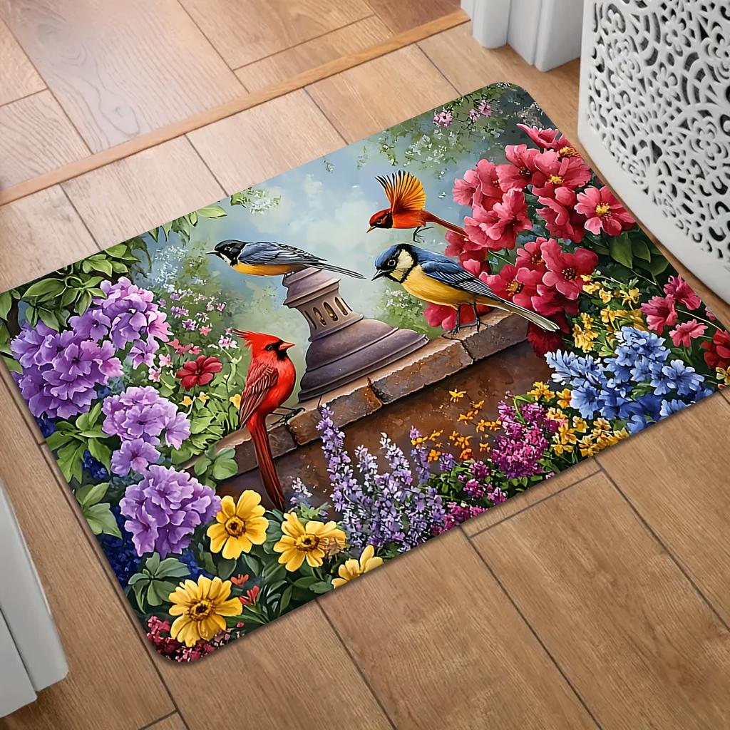 1 Stück Blumenmuster Küchenteppiche Rutschfeste Fußmatten Pop-Design Badezimmerteppich Badematte Teppich für Zuhause Spüle Wäsche Dekor