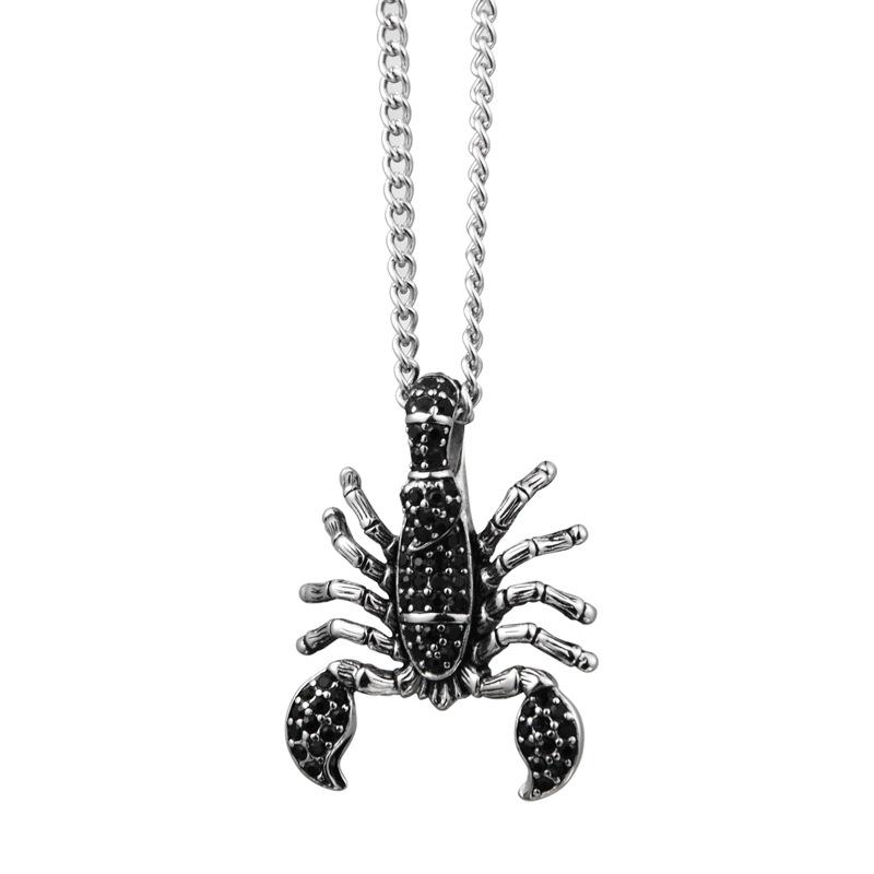 Pendant Scorpion Black,Brand New Fashion Jewelry Europe 925 Sterling Silver Accessories Gift for Woman Rebel Men