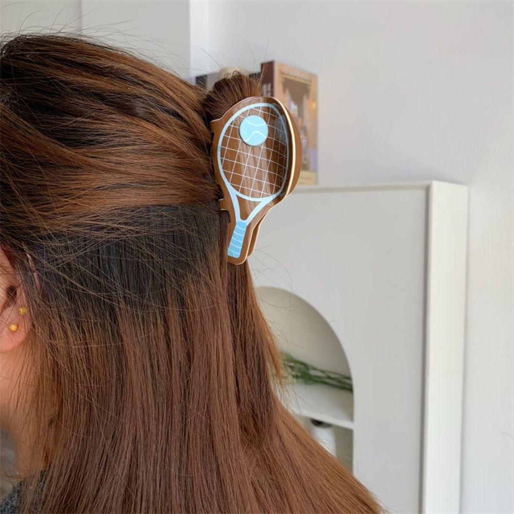 Baseball Sport Ball Series Hair Claw Tennis Acetic Acid Shark Clip Splicing Hair Claw Female