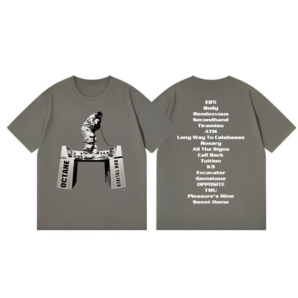 Raper Don Toliver Koszulka z Merchem z Albumu Octane Moda Hip Hop Vintage Koszulki z Krótkim Rękawem Unisex Damskie Codzienne Oversize Koszulki