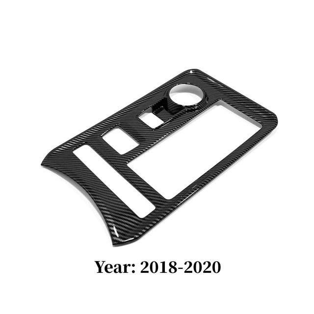 For Ford Edge 2018   ABS Carbon Fiber Car Front Storage Box Panel Decoration Cover Trim Styling Interior Accessories