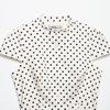 2026 Womens Street Fashion Polka Dot Pocket Cotton Short Sleeve Shirt