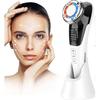 Face Massager, 5in1 Multifunctional Face Roller With ION- and Photon Function Hot / Cold Treatment, Gifts for Women, White
