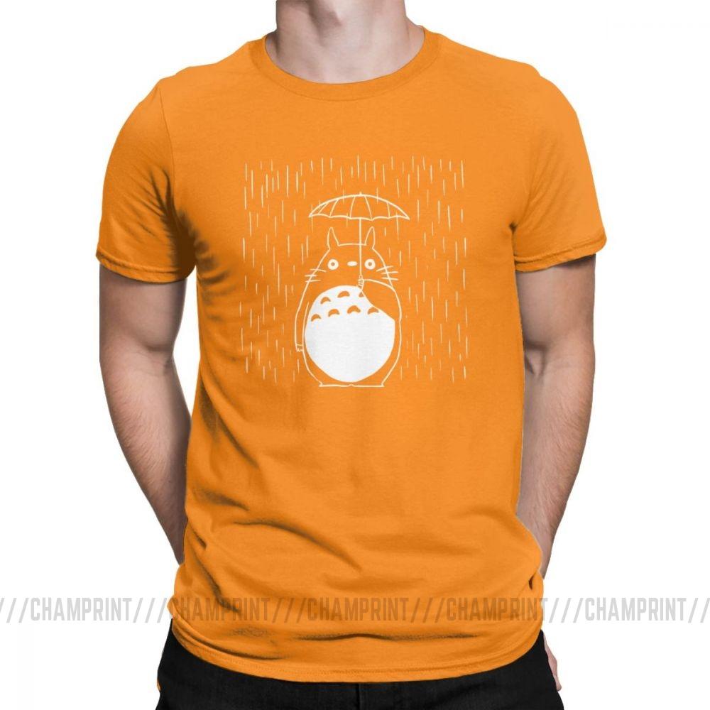 Rainy Day Men S T Shirt Japan Anime My Neighbour Totoro Funny Tees Short Sleeve Round