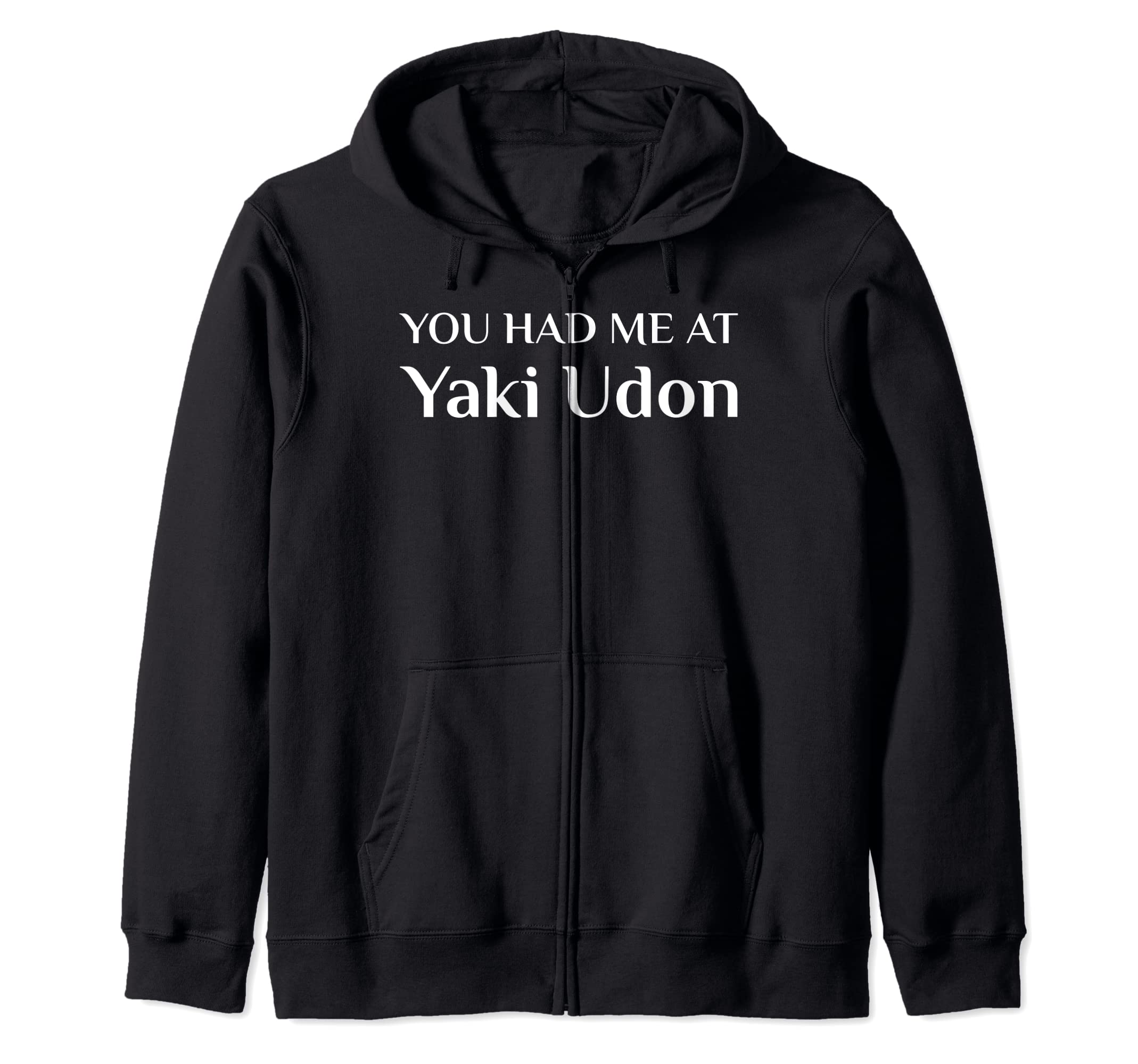 

Yakiudon Funny Japanese Food Folding Fan Yakisoba Zip Hoodie чорний