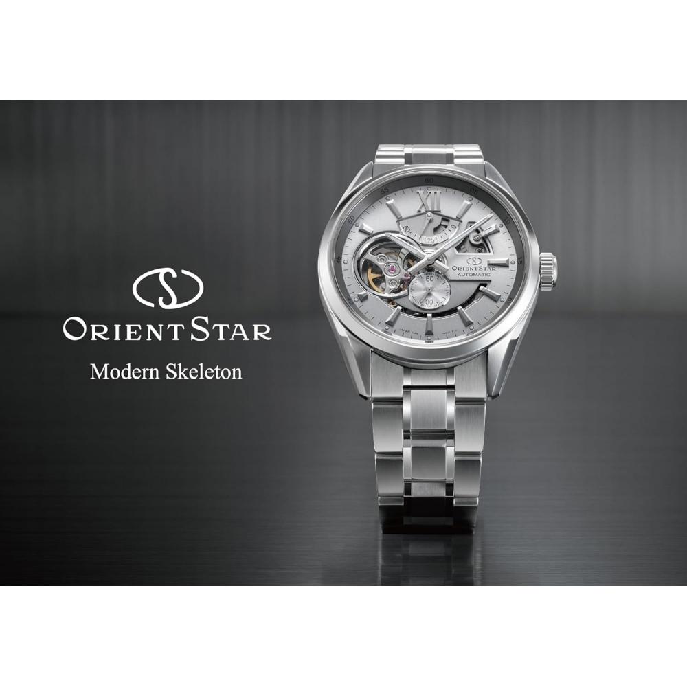 Orient Automatic Skeleton Watch Open Heart Rk Av0125S Men S Silver