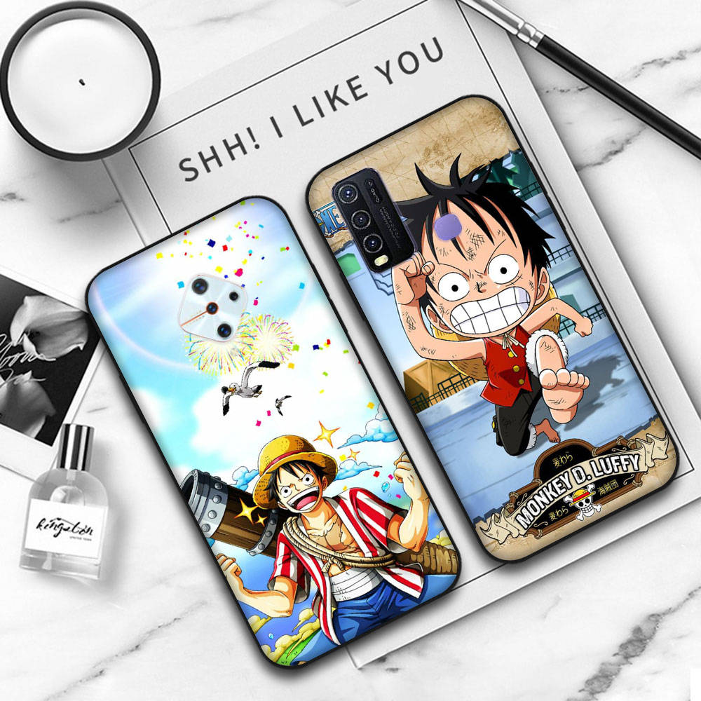 JW79 One Piece Luffy Monkey Black Soft Case for OPPO Reno 8 6 5 4 Pro Plus Find X3 A17 A3 A31 A38 A40 A53 A54 A55 A74 A76 A78 A77 A80 A94 A95 A96 Lite