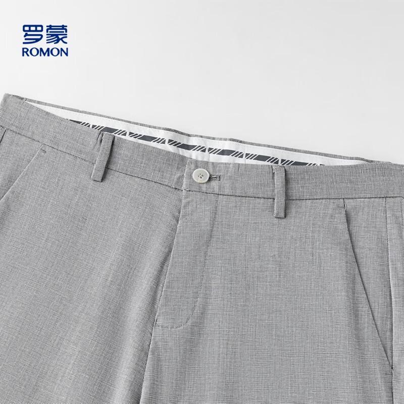 ROMON Men's Summer Linen Blend Ice Silk Casual Pants