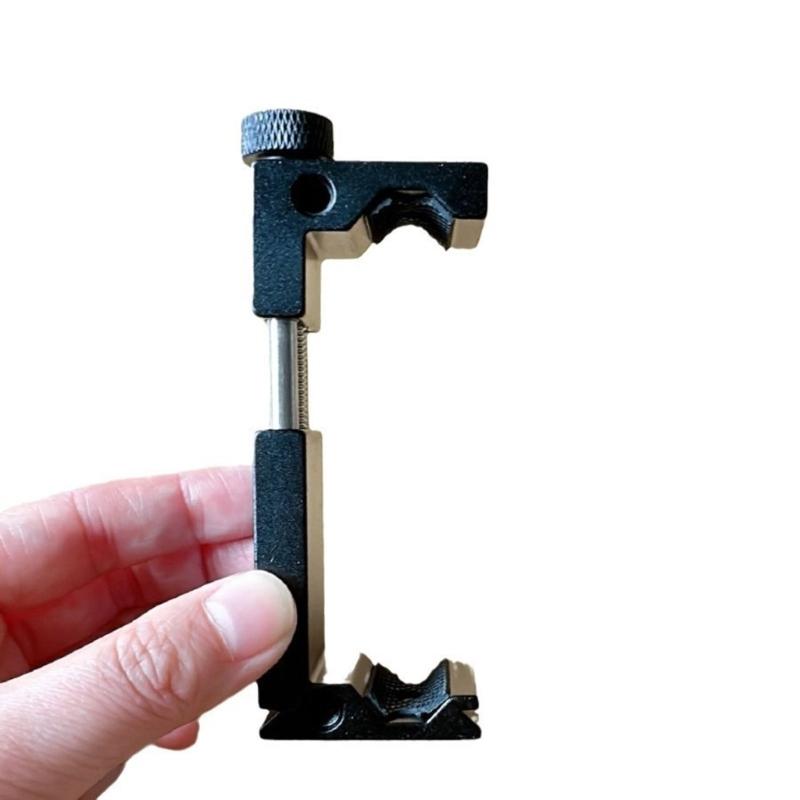 Phone Tripod Mount Metal Tripod Adapter with Hot Shoes Arca Port and 1/4in Screw Holes Adjustable Cellphone Stand Holder