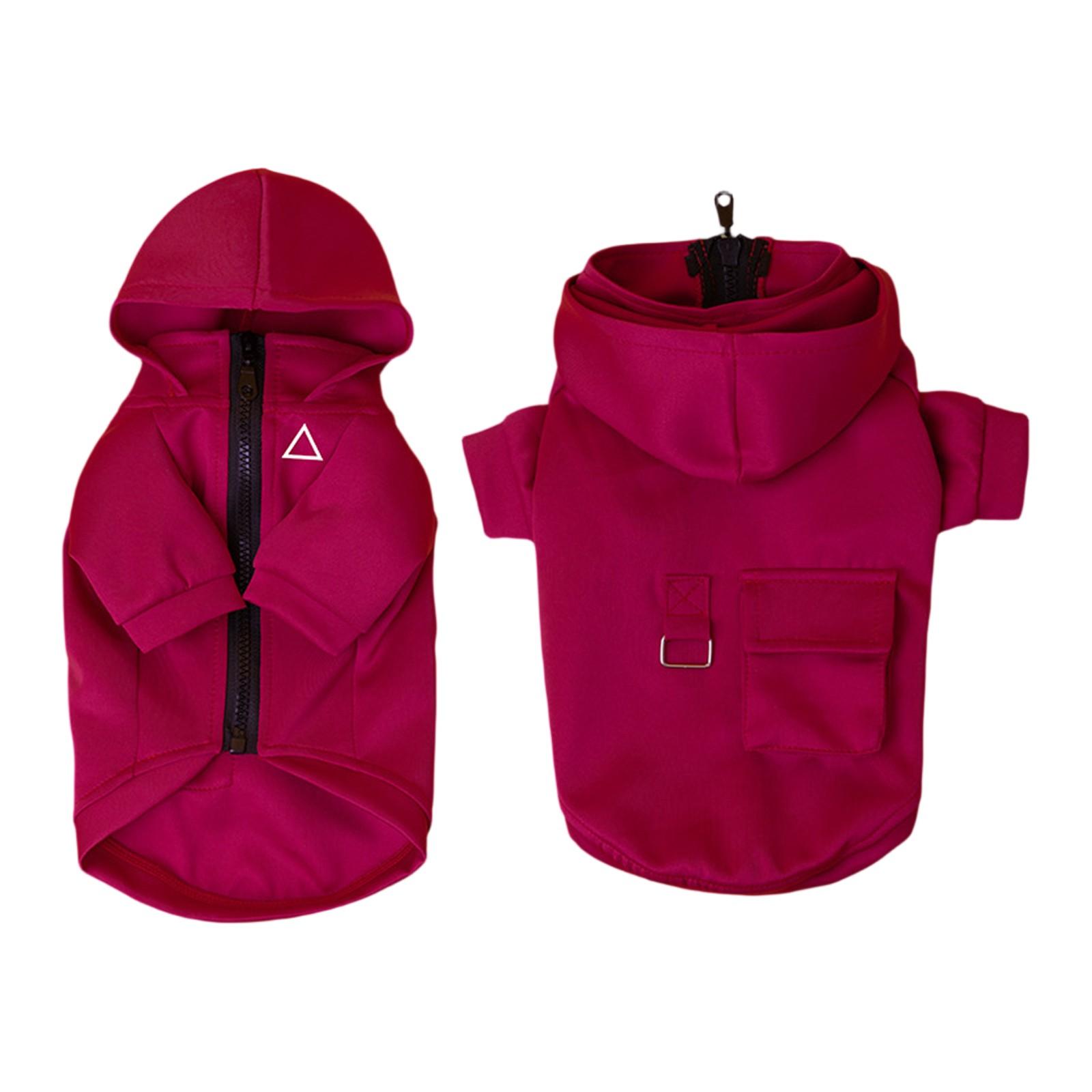 

Одежда для собак Мягкая одежда с капюшоном для маленьких, средних, больших собак и кошек L горячий розовый