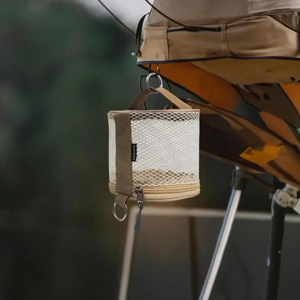 Outdoor Camping Tissue Case Roll Paper Storage Bag with Hook Portable Tissue Holder Tent Hanging Napkin Holder Camping Supplies
