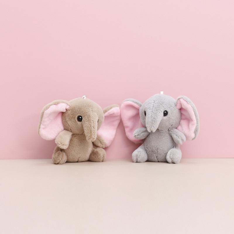 Keychain Plush Elephant Doll Stuffed Animal Toy Decoration Pendant Gift Cartoon