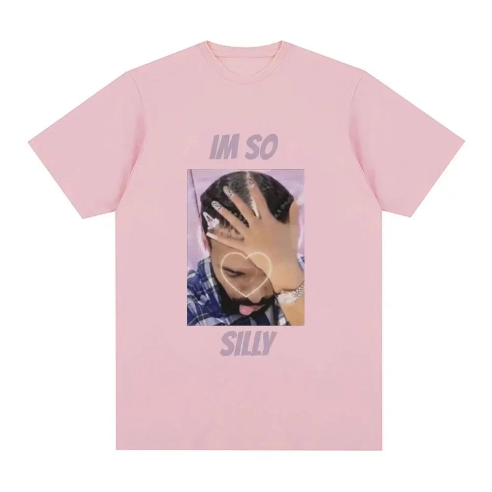 Unisex100% Cotton Casual Comfort Oversized T Shirts Funny Im So Silly Drake Meme T Shirt Harajuku Vintage T-shirt Streetwear