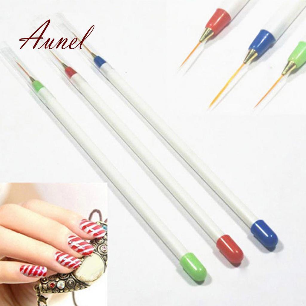 Vogue 3 szt./zestaw Nail Art Cienki Pędzelek do Detali Projektowania Dekoracji Malowania Rysowania DIY