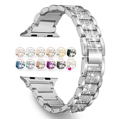 Bling Diamond Strap for Apple Watch Ultra Band 49mm 40mm 45mm 44mm 41mm 42mm 38mm Metal Belt for Iwatch Series 7 SE 6 5 4 Women Bracelet