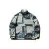 Li Ning CF Series Smoke City Full Print Stand Collar Jacket Men Jacket Gray AJDR237-2