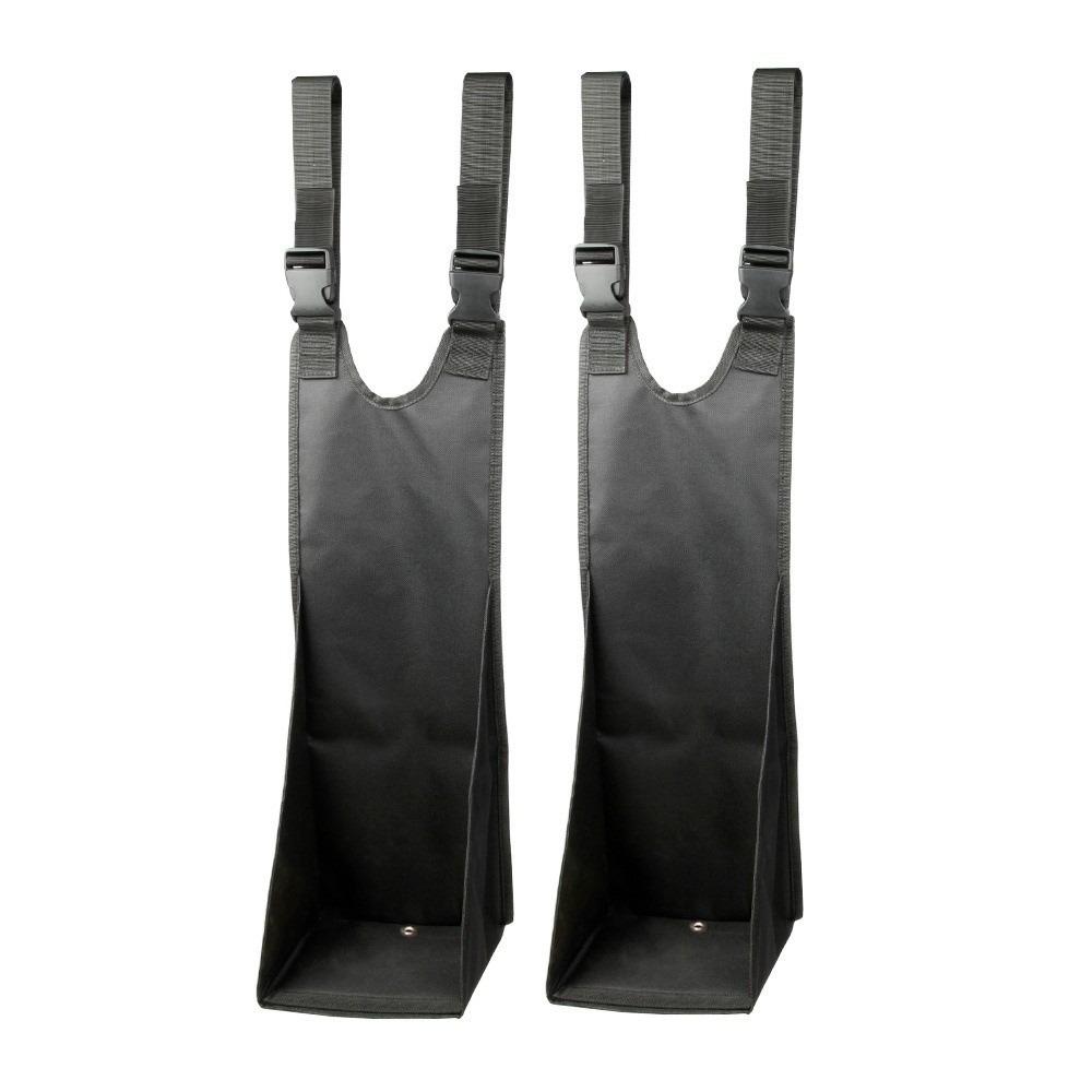 2PCS Black Hanging Foot Peg Bag Adjustable Passenger Foot Pegs Rear Passenger Foot Support