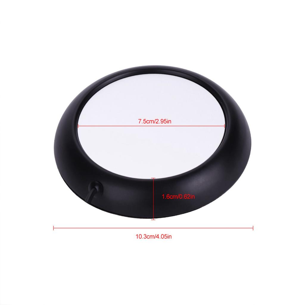 USB Holzmaserung Tassenwärmer Hitze Getränke Tasse Matte Büro Tee Kaffee Heizkissen Schwarz