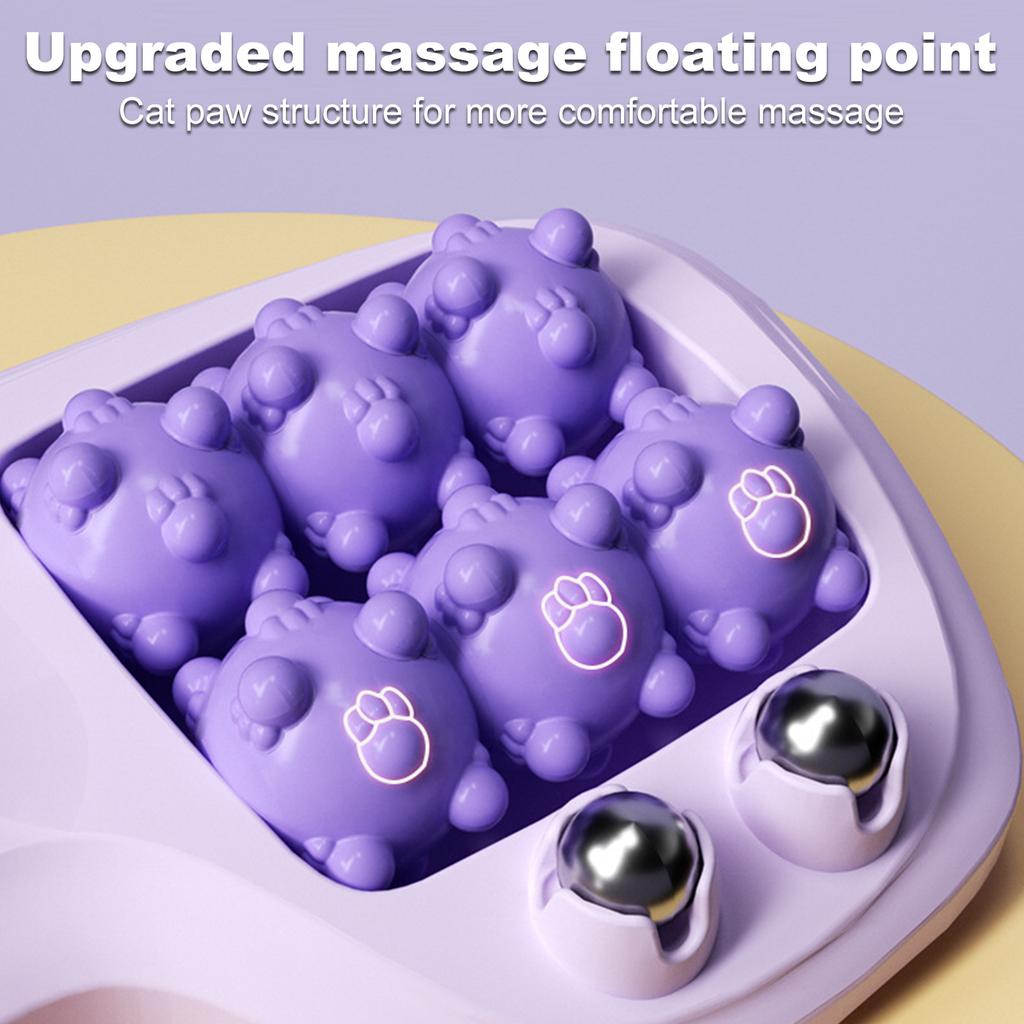 Portable Dual Foot Massage Roller Magnetic Bead Cat Claw Foot Therapy Massager Pressure Point Stimulation Magnetic Roller Gifts