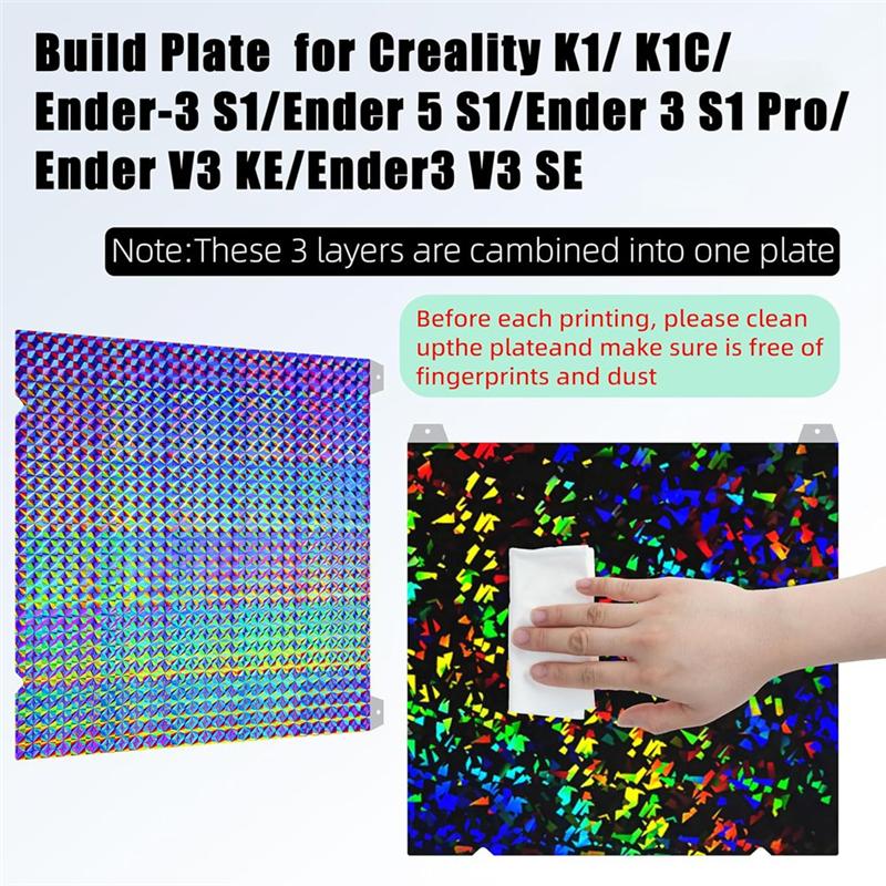 C-Convenient-K1 K1C Build Plate 235X235mm-Build Plate Spring Steel Print Bed For K1/ K1C/Ender-3 S1/Ender 5 S1/Ender 3 S1 Pro/En