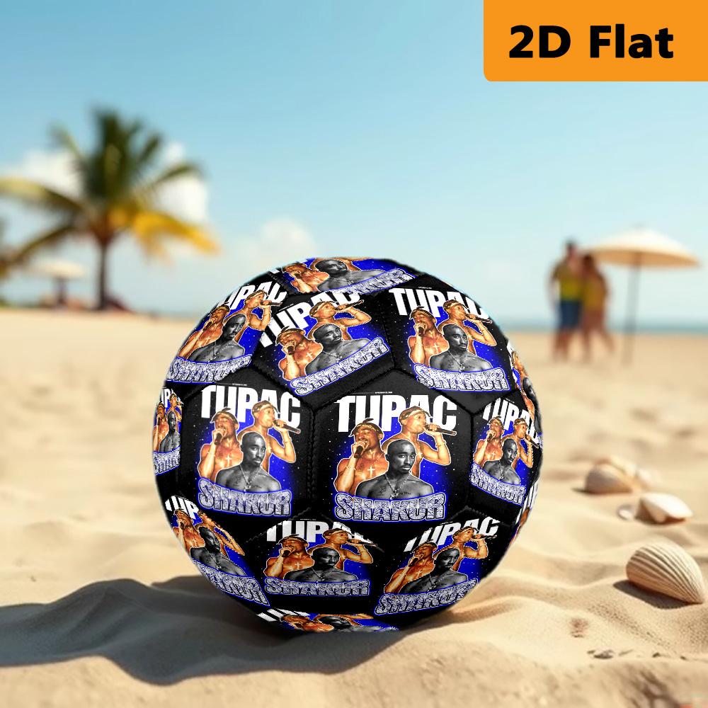 "2Pac: Until End Time" Soccer Ball Suitable for Both Training and Competition Outdoor Sports Very Elastic High Elasticity Entertainment