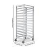 18 Tier Aluminum Bread Baking Speed Rack with Wheels Commercial Kitchen Bun Pan Sheet Pan Rack for Restaurant Cafeteria Pizzeria