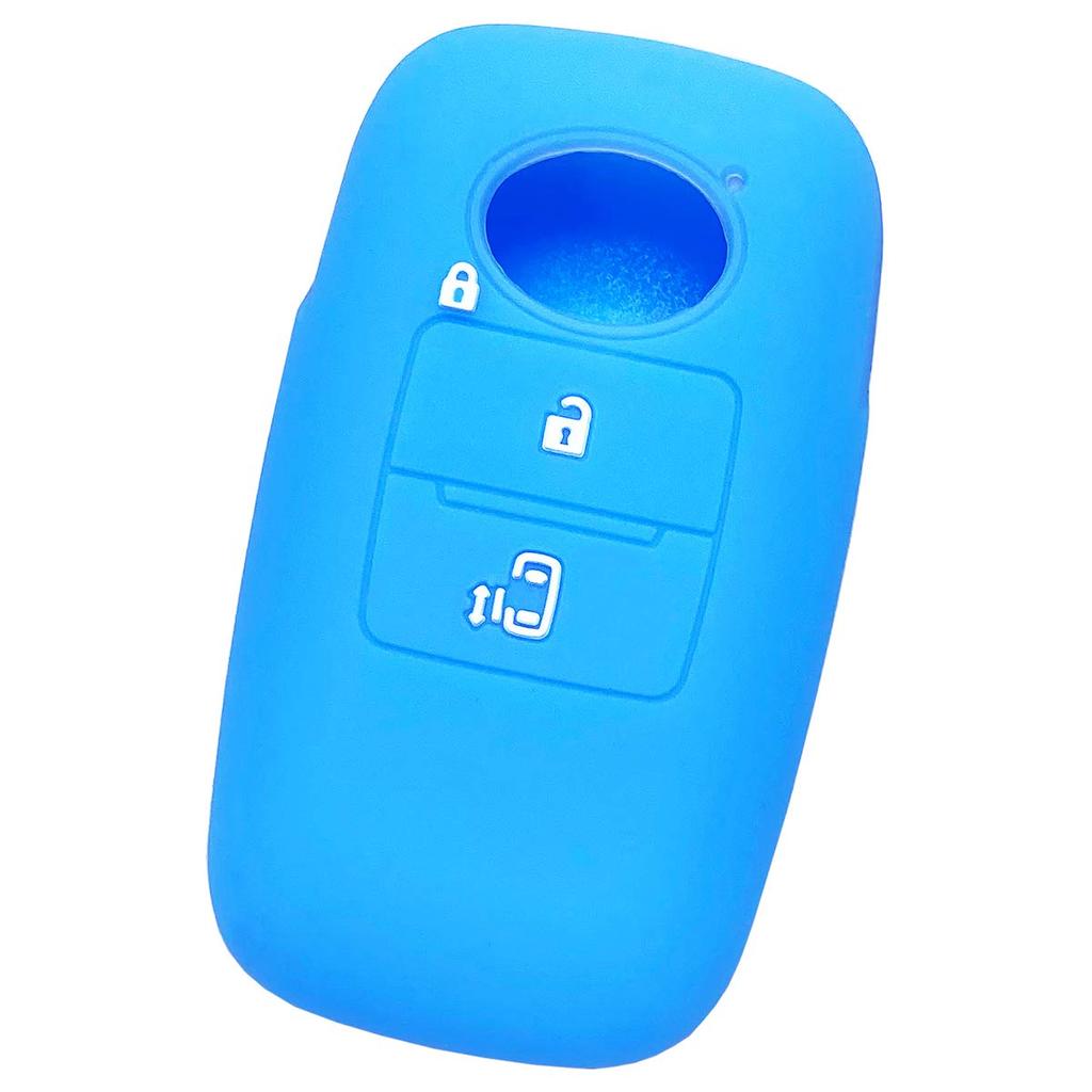 [IKT] Silicone Cover for Daihatsu and Toyota Cars Smart Key 2 Buttons Light Blue