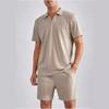 New Summer Fashion Casual Polo Short-sleeved Shirt Shorts Two-piece Men's Suit