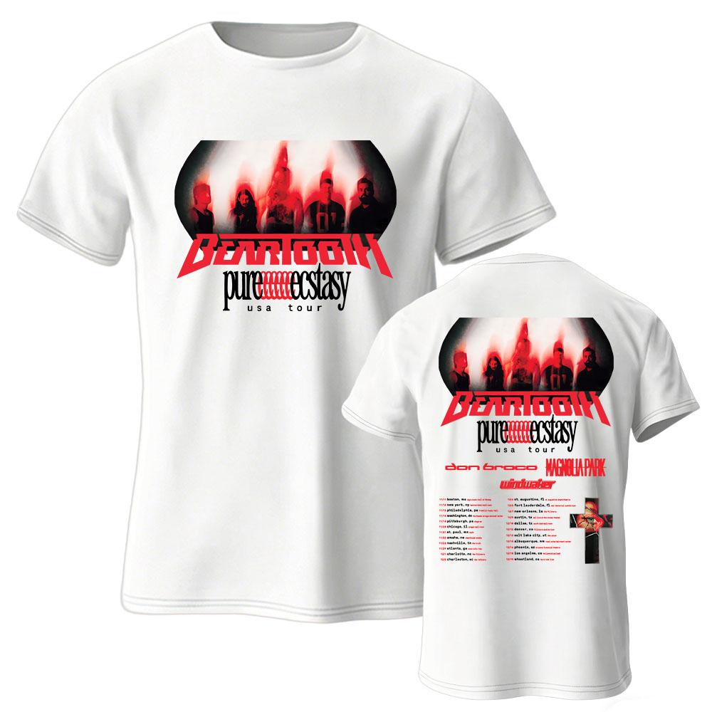 Pure World Tour 2026 Tees Rock Band BEARTOOTH Print T-shirt Hip Hop Unisex Streetwear Cotton Short Sleeve Men Tshirts XS