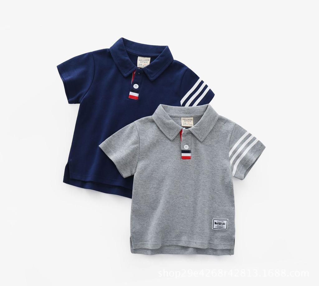 Boys Polo Shirt Short Sleeve Sports Casual Collared T Shirt Lightweight Summer Top for Toddler and Kids