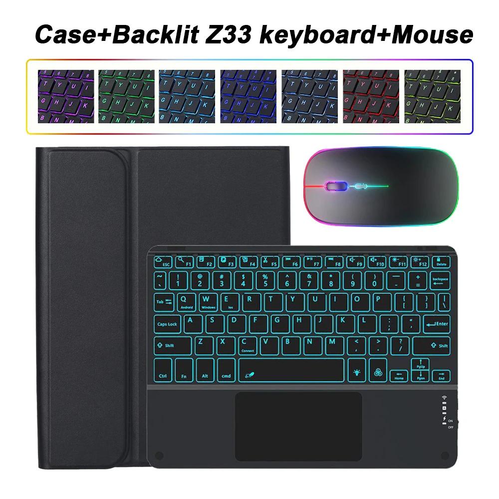 Case for Samsung Galaxy Tab A9 Plus A9+ 11 Inch SM-X210/X216/X218 Tablet Backlit Keyboard Cover for Galaxy Tab A9 Plus A9+ Funda
