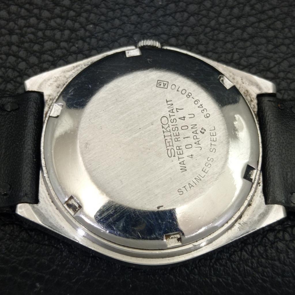 VINTAGE SEIKO 5 AUTOMATIC JAPAN 6309A MENS BLACK COLOR DIAL WATCH a702734-1 R210-a702734