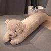 Soft cute cylindrical throw pillow, long rabbit throw pillow, plush large rag doll, sleeping pillow on the bed, female