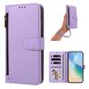 Solid Color Leather Zipper Wallet Case for Pixel 11 Pro XL with Card Slot, Google 10A Protective Cover.