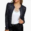 Women's Cardigan Long Sleeve Shiny Sequin Coat Open Front Casual Female Jacketc