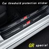 Car Sill pedal Rear Bumper Protection Stickers For Toyota GR Sport Gazoo Racing Yaris 86 Corolla Hilux Supra C-HR Accessories