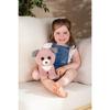 Peluche Puppy Eyes Pets - GIPSY TOYS - Chien rose et gris - 22 CM
