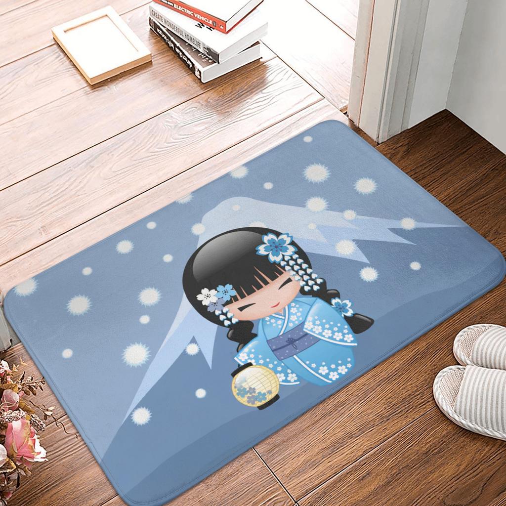 Japanese Sakura Flowers Cherry Blossoms Doormat Mat Anti-Slip Bath Kitchen Bedroom Rug Carpet 40*60cm