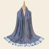 Classic Ethnic Style Jacquard Cashew Polyester Long Scarf with Literary Retro Women's Versatile Scarf Fashionable Elegant Shawl