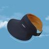Sunscreen Folding Empty Top Cap Sunshade Double-face Sun Hat Ice Silk High Ponytail Hat  Girls