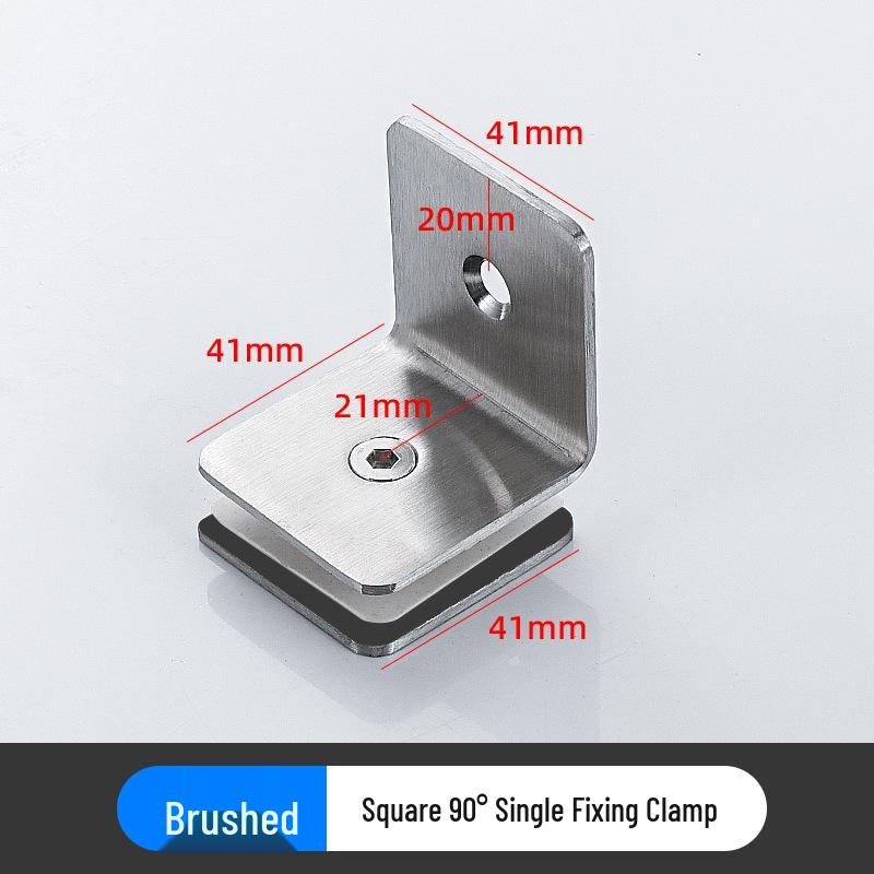 Stainless Steel 180° Glass Partition Clip for Stair Handrails