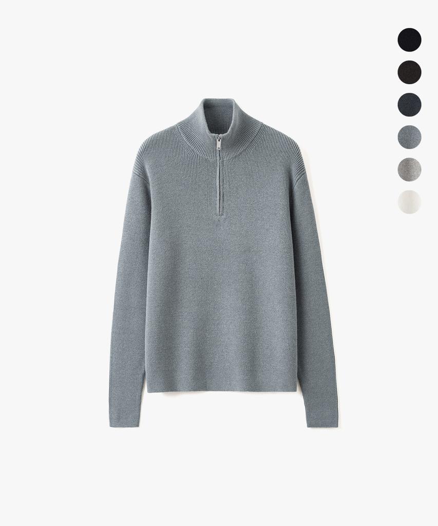 COSTUME O’CLOCK Daily Slim Fit Half Zip Knit 6 Color Cooskt076